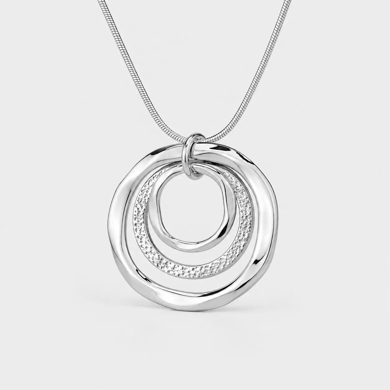 Triple Concentric Circle Necklace
