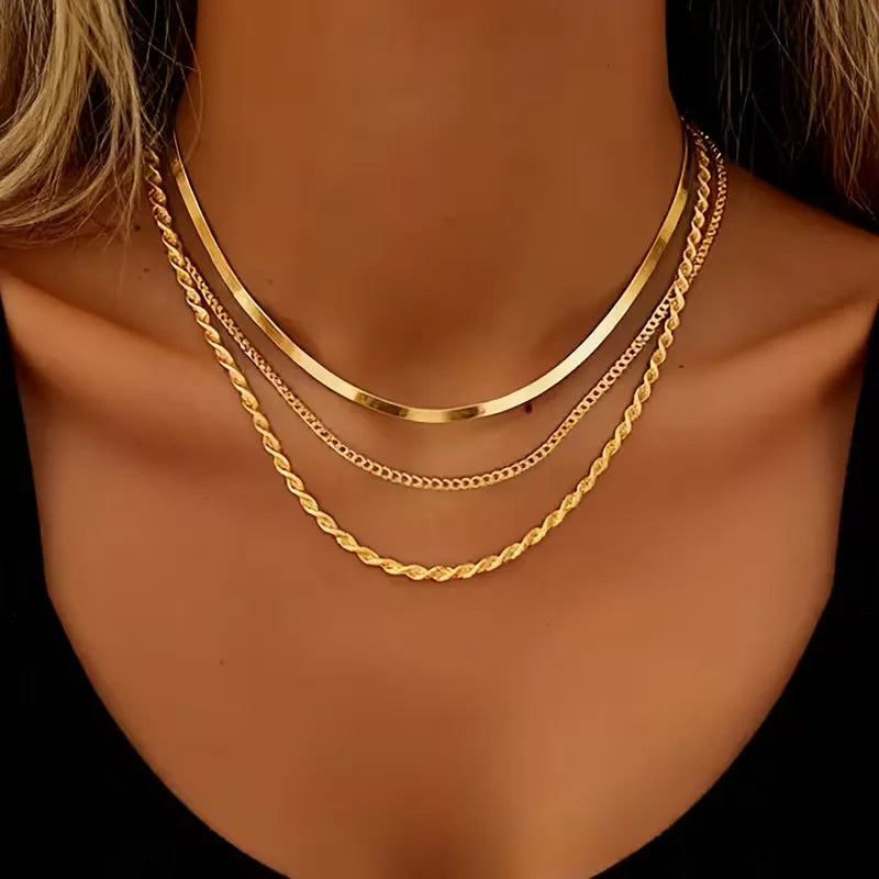 Triple Layer Chain Necklace
