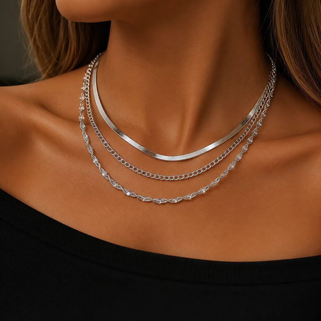 Triple Layer Chain Necklace